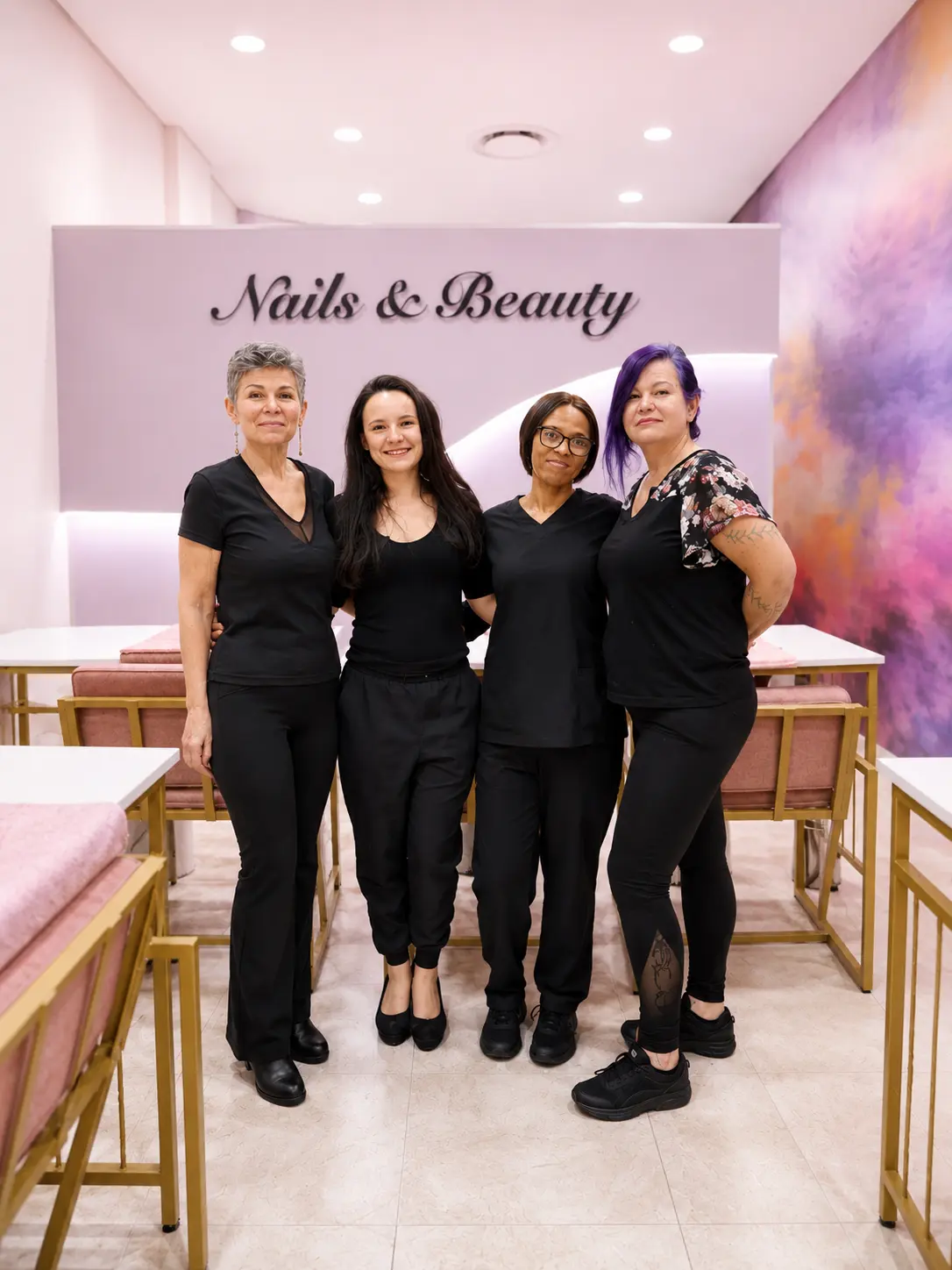 The NailBar team inside the Gqeberha salon